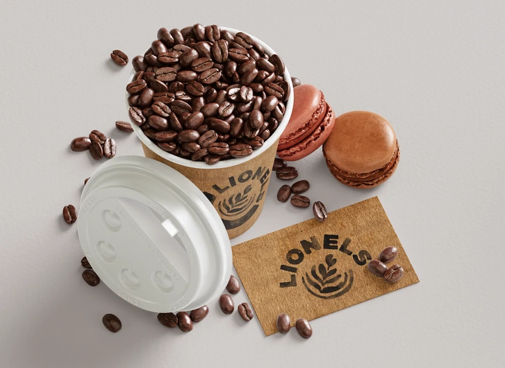 Lionel's cafe branding